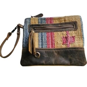 Myra EUC Wristlet Striped Clutch No Stains No Holes Ships Next Day